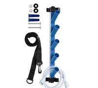 Organizador de herramientas para piscina, estante de almacenamiento para skimmer, de suspensión de equipos, estructura de soporte telescópico para la organización ordenada del lado de la