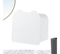 Organizador de higiene femenina | Caja de almacenamiento de baño, soporte para toallas sanitarias, organizador de doble rejilla montado en la pared con tapa a prueba de polvo para bolas de algodón