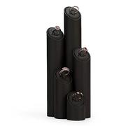 Organizador de joyas, 5 piezas, expositor de anillos de cuero sintético negro, eo negro, expositor de anillos individuales, expositores decorativos para anillos de joyería y anillos de boda.