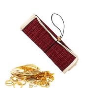 Organizador de joyas - 9,05 x 28,3 pulgadas de almacenamiento de joyas de viaje | collar, pendientes, anillos, pulseras, reloj, vacaciones, vida diaria, excursiones, armario, hotel, accesorio F