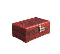 Organizador de joyas, caja de almacenamiento for cosméticos, anillos, pendientes, collares, pulseras y relojes, caja pequeña for guardar joyas, caja de joyería retro, organizador de joyas pequeño(2)