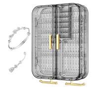 Organizador de joyas colgante - Organizador de joyas de montaje en pared, soporte transparente para collares, organizadores de pared para collares, sin perforaciones, soporte para aretes, organizador