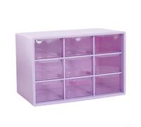 Organizador de joyas de cajón pequeño con nueve compartimentos y tapa a prueba de polvo, diseñado para dormitorio y hogar para mantener los artículos de joyería ordenados y protegidos (azul)
