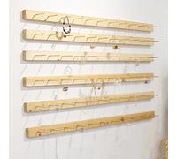 Organizador de joyas de pared con ganchos para collares, aretes, pulseras, anillos, brazaletes y llaveros, ideal para tiendas minoristas y joyerías
