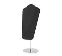 Organizador de joyas de terciopelo negro, soporte para collares, colgador de colgador de collares plateado para la venta, pequeño soporte de metal para aretes y collares, expositor de joyas.