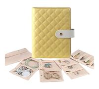 Organizador de joyas desmontable - de viaje de cuero para cuaderno de notas, soporte de almacenamiento de joyas para, pendientes, pulsera, pelo | Accesorios para mujer, oficina domi
