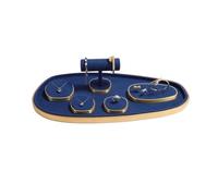 Organizador de joyas Elegante juego de soporte for presentación joyería 6 piezas microfibra
