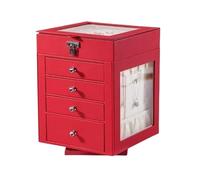 Organizador de joyas, joyero giratorio multicapa, caja de almacenamiento for cosméticos, anillos, pendientes, collares, pulseras y relojes, caja pequeña for guardar joyas, organizador de joyas pequeño