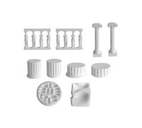 Organizador de joyas Juego de soporte for presentación joyería yeso, estilo columna romana, 10 piezas