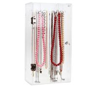 Organizador de Joyería Pendientes Transparente Soporte Collares para Pulseras Ajustable Colgantes y con