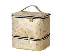 Organizador de Kit de Uñas, Bolsa para Guardar Esmalte de Uñas - Organizadores y Contenedores de Uñas | Estuche, Bolsa de Gran Capacidad, Contiene 30 Botellas, Asa Resistente, Divisores en, dorado,