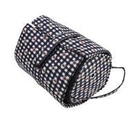 Organizador de la Bolsa de Crochet, Bolsa Proyecto Hilo Crochet Tela Oxford 600d, Gancho Patrón Flores y Bolsita Hilo Desmontable y Cubo para Proyectos Transporte, Agujas Tejido Punto (Tela escocesa