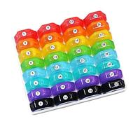 Organizador De La Caja De Pastillas Del Mes - Organizador De Tabletas | Medicine Almacenamiento-Box Con 32 Compartimentos | Organizador De Pastillas Mensual De 31 Días | Pilar De Pilar Casa Casa Pe