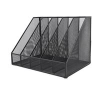 Organizador de la Oficina, Estructura de Espacio de Malla Copia de Copia de Seguridad de la Gran Apertura del Archivo de Almacenamiento 5 Secciones Negras Multipury Mulling Light Robusta