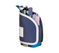 Organizador de lápices | Bolsa de almacenamiento de papelería | 2 en 1 Capacidad de Contenedor Extendido Suministros de Oficina para Adolescentes Adultos Niños y Maestros Herramientas de Trabajo, Azul