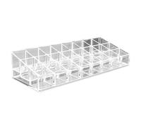 Organizador de lápiz labial 1pc, 24 ranuras organizador de soporte de palo labial acrílico transparente, caja de almacenamiento de pantalla de escritorio de gran capacidad para lápiz, pin