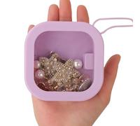 Organizador de Lazos para el Cabello de Viaje: Mini dispensador Cuadrado, Soporte para, Estuche de Accesorios Multiusos, Almacenamiento de Belleza | Característica revolucio