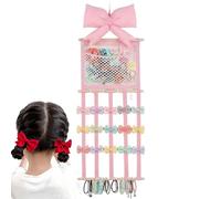 Organizador de Lazos para el Pelo | Expositor Grande Rosa con Ganchos,Colgador de Pared para Almacenamiento | Para Mujeres Y Niñas, Horquillas, Puerta, Armario, Dormitorio, Decoración Hogar
