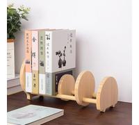 Organizador de libros de escritorio de madera expandible, sujetalibros esquinero, estante de escritorio ajustable que ahorra espacio, estante multiusos para CD y revistas, estantería de mesa para