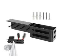 Organizador de llaves de pared - Metal Modern Shelf with Tray, Wall Key Holder for Mail Letter Wallet Home Decor Living Room Bedroom Apartment Dorm Farmhouse Hallway Front Door | Entryway Center