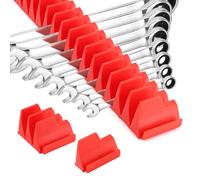 Organizador de llaves inglesas, soporte magnético flexible, sostiene 40 llaves, mejora la eficiencia, soporte magnético para llaves de pared para caja de herramientas