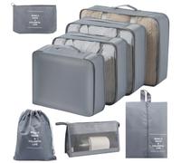 Organizador de maleta para viaje 8 piezas - Bolsas de viaje - Packing cubes - Bolsas viaje - Bolsas viaje organizador - Organizador maletas - Bolsas de ropa impermeables para viajes