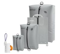 Organizador de Maletas Compresión Cubo Embalaje Set de 4 Reutilizables TPU Bolsas de Vacío con IPX8 Cremallera Impermeable Bolsas de Vacío para Ropa, Ropa Interior, Calcetines, Zapatos