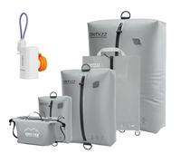 Organizador de Maletas Compresión Cubo Embalaje Set de 5 Reutilizables TPU Bolsas de Vacío con IPX8 Cremallera Impermeable Bolsas de Vacío para Ropa, Ropa Interior, Calcetines, Zapatos