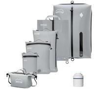 Organizador de Maletas Compresión Cubo Embalaje Set de 6 Reutilizables TPU Bolsas de Vacío con IPX8 Cremallera Impermeable Bolsas de Vacío para Ropa, Ropa Interior, Calcetines, Zapatos