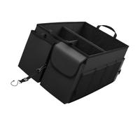 Organizador de Maletero Coche 58x43x27cm Negro de Oxford | Compartimentos y Bolsillos Múltiples, Plegable para Guardar, Estable al Conducir, para Compras, Camping y Kit