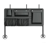 Organizador de maletero de coche, bolsa de almacenamiento de maletero de cuero, divisor colgante de gran capacidad, compartimento de equipaje de vehículo, sistema de gestión de carga, color negro
