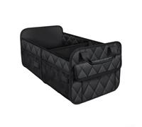 Organizador de maletero diseñado para SUV con dos áreas de almacenamiento principales, cuatro bolsillos laterales de malla y sistema de correa inferior para minimizar el movimiento mientras conduces