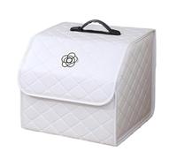 Organizador de maletero - Solución de almacenamiento plegable para gestión del espacio del vehículo, de utilidad dividida de piel sintética, diseño compacto, 31 x 31 x 28 cm estructura