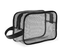 Organizador de malla para ducha, bolsa de aseo portátil, rectangular, organizador de viaje, bolsa de malla de secado rápido para gimnasio, viajes, camping, universidad, dormitorio, baño (tamaño