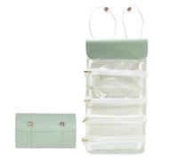 Organizador de manicura de viaje, bolsa de cosméticos, funda de viaje impermeable 4 en 1, bolsa de almacenamiento plegable, artículos de tocador enrollables para kit de belleza compacto, soporte