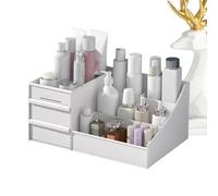 Organizador de maquillaje - Almacenamiento cosmético de escritorio, titular de la fuente de belleza | PP Material Diseño Compacto Multiple Compartments Perfume Skincare Accessories Dormitorio Bathroom