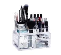 Organizador de maquillaje apilable 3 cajones organizador de cosméticos 2 piezas