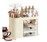 Organizador de Maquillaje | Con 3 cajones, Ultra Compacto - Organizador de Maquillaje Cuarto De Baño, Plan,para Pintalabios Cuidado Artículos De Tocador Hogar Cómoda Oficina Aseo, blanco, Se référer