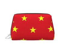 Organizador de maquillaje con bandera vietnamita, listo para viajar, bolsa de aseo portátil para mujer, Silver, Talla única, Neceser