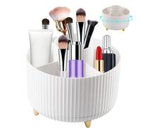 Organizador de maquillaje cosmético, organizador de pinceles giratorio 360°, organizador de pinceles circulares, estante de cosméticos, pincel de sombra de ojos, pintalabios para decoración de