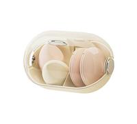 Organizador de maquillaje de pared, con tapa transparente antipolvo, con compartimentos y tapa transparente para estuches, para cocina, baño, tocador, productos para el cuidado de la piel y el