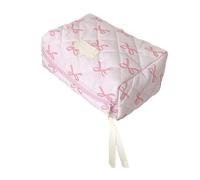 Organizador de maquillaje estampado Bowknot poliéster organizador viaje viaje para organizar cosméticos cuidado de la piel, a