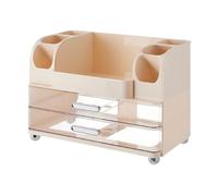 Organizador de maquillaje - Estantería de almacenamiento cosmética para medicina, artículos de tocador, joyas, organizador de escritorio decorativo con diseño multicompartimento, estantes de
