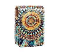 Organizador de Maquillaje,Estuche de lápiz Labial de Maquillaje para Mini Bolsa de cosméticos,Boho Mandalas Floral Vintage