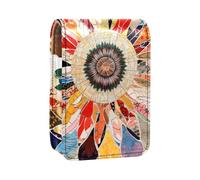 Organizador de Maquillaje,Estuche de lápiz Labial de Maquillaje para Mini Bolsa de cosméticos,Flores de Mandalas abstractas