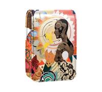 Organizador de Maquillaje,Estuche de lápiz Labial de Maquillaje para Mini Bolsa de cosméticos,Flores de Mandalas abstractas