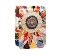 Organizador de Maquillaje,Estuche de lápiz Labial de Maquillaje para Mini Bolsa de cosméticos,Flores de Mandalas abstractas