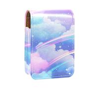 Organizador de Maquillaje,Estuche de lápiz Labial de Maquillaje para Mini Bolsa de cosméticos,Galaxia Colorida de Las Nubes del Arco Iris