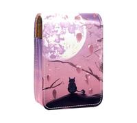 Organizador de Maquillaje,Estuche de lápiz Labial de Maquillaje para Mini Bolsa de cosméticos,Luna Llena noctámbulo Bruja