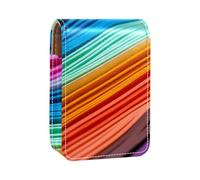 Organizador de Maquillaje,Estuche de lápiz Labial de Maquillaje para Mini Bolsa de cosméticos,Patrón de Colores del Arco Iris Abstracto